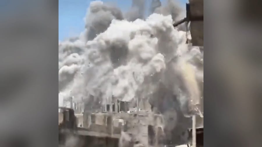 בניינים שהופלו ברחבי רצועת עזה