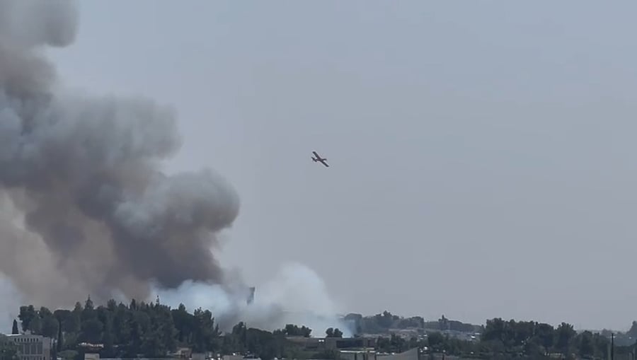 זירת השריפה ליד ירושלים