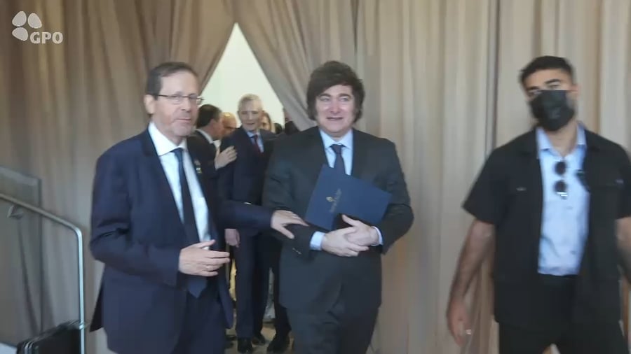 נשיא ארגננטינה בטקס 