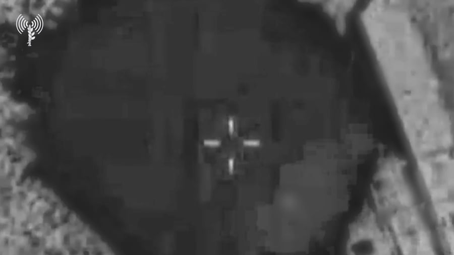 תיעוד מתקיפת משגרי טילי קרקע-קרקע באיראן על-ידי כלי טיס