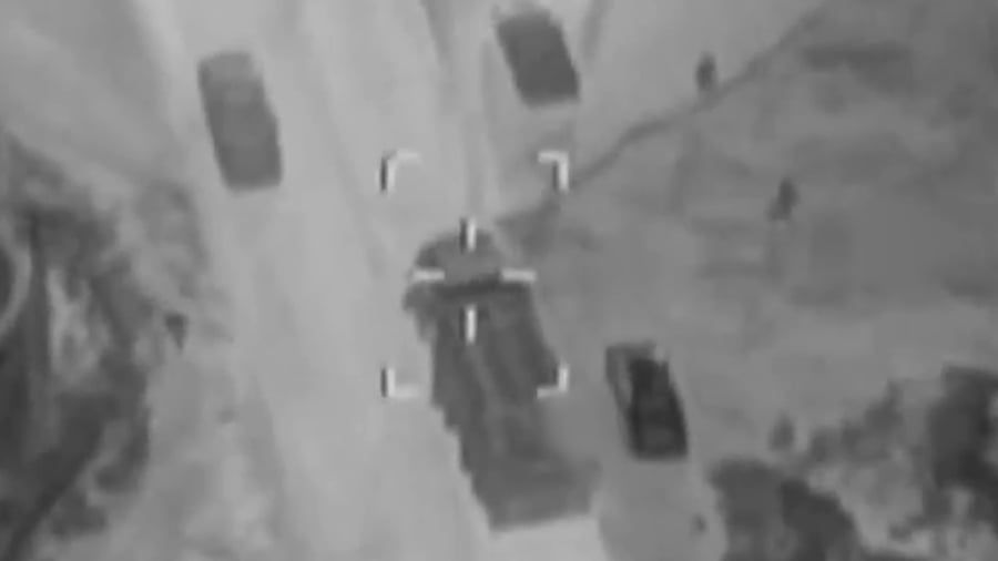 תקיפת המשגר והטילים בכביש הראשי בין טהראן לקום