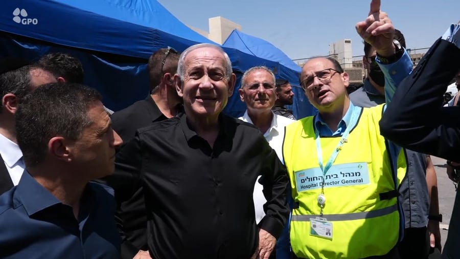 נתניהו בבית החולים סורוקה בבאר שבע