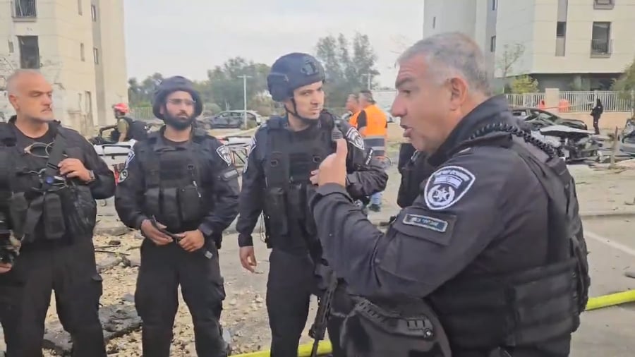 זירת הפגיעה בבאר שבע