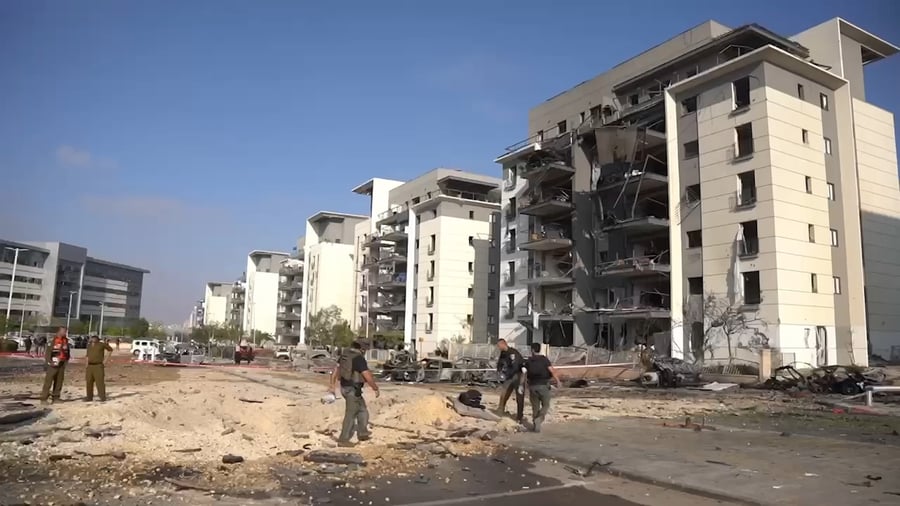 פעילות פיקוד העורף מזירת הנפילה