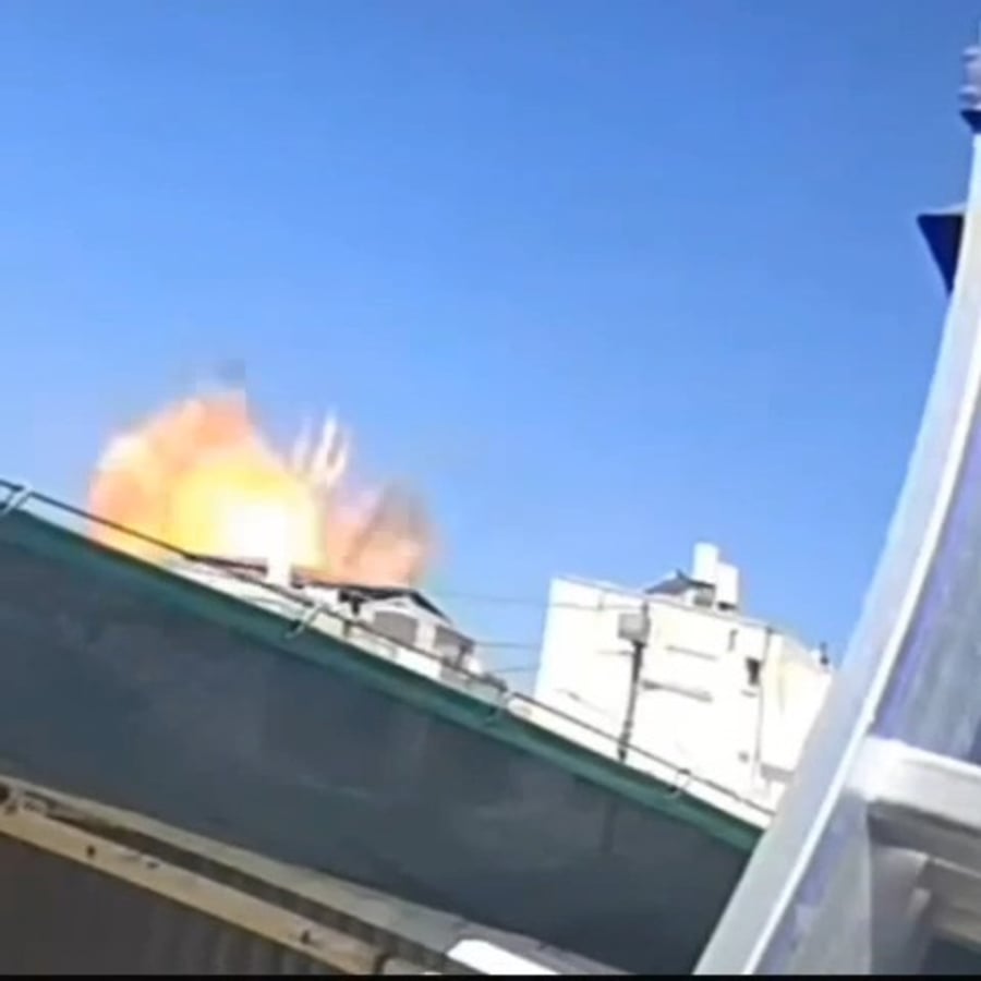 רגע נפילת הכטב"ם בבית שאן