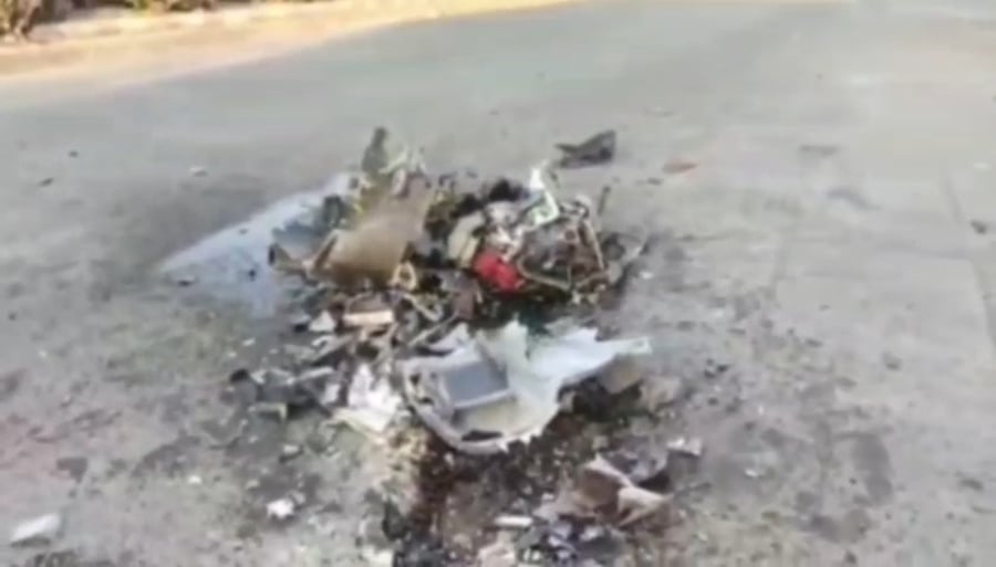 שברי הכטב"מ לאחר הפלתו