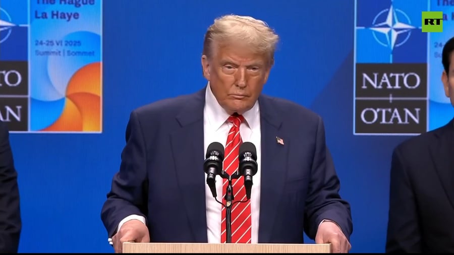 טראמפ בהאג, אמש