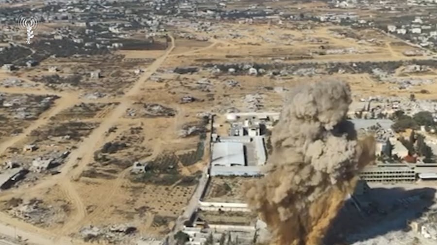 השמדת מנהרות בחאן יונס