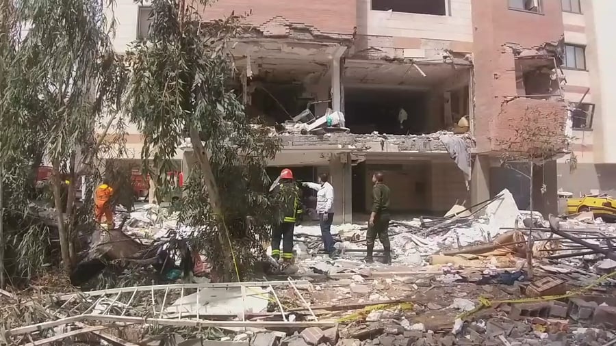 זירת הפיצוץ באיראן