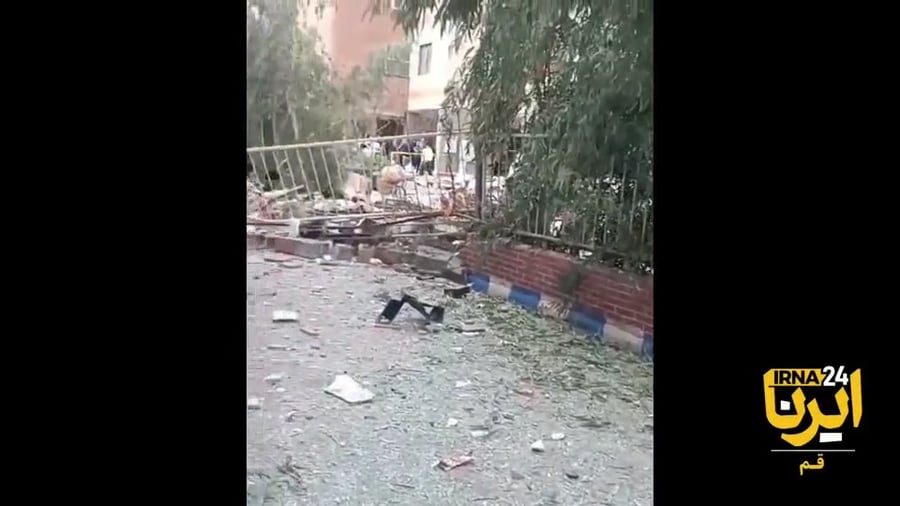 זירת הפיצוץ באיראן