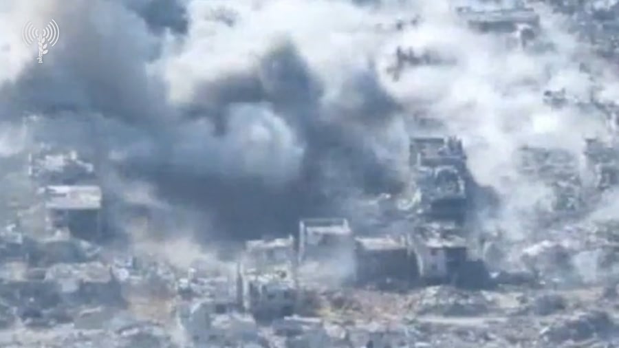  תיעוד מהשמדת זירת מטענים בבית חאנון