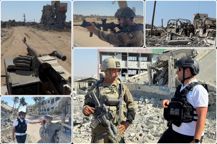 ישי כהן עם לוחמי חטיבת כפיר בחאן יונס, בשבוע שעבר