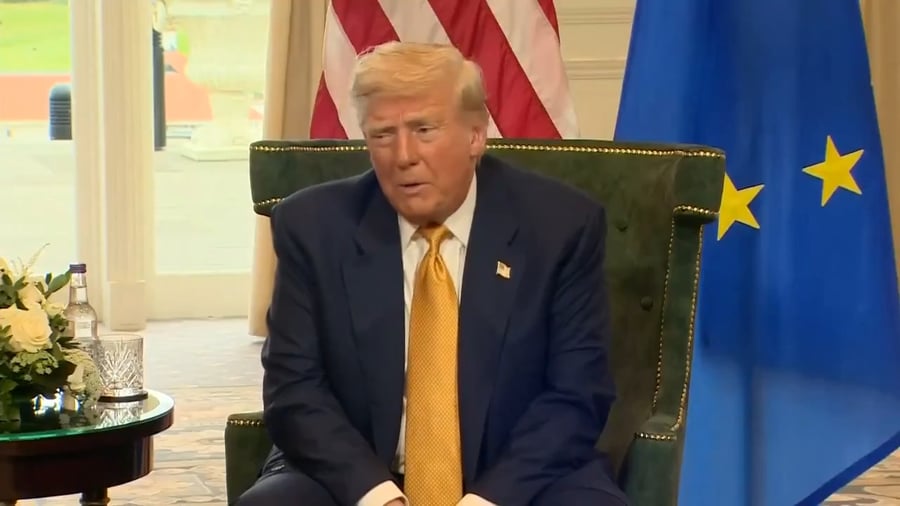 טראמפ עם פון דר ליין, הערב