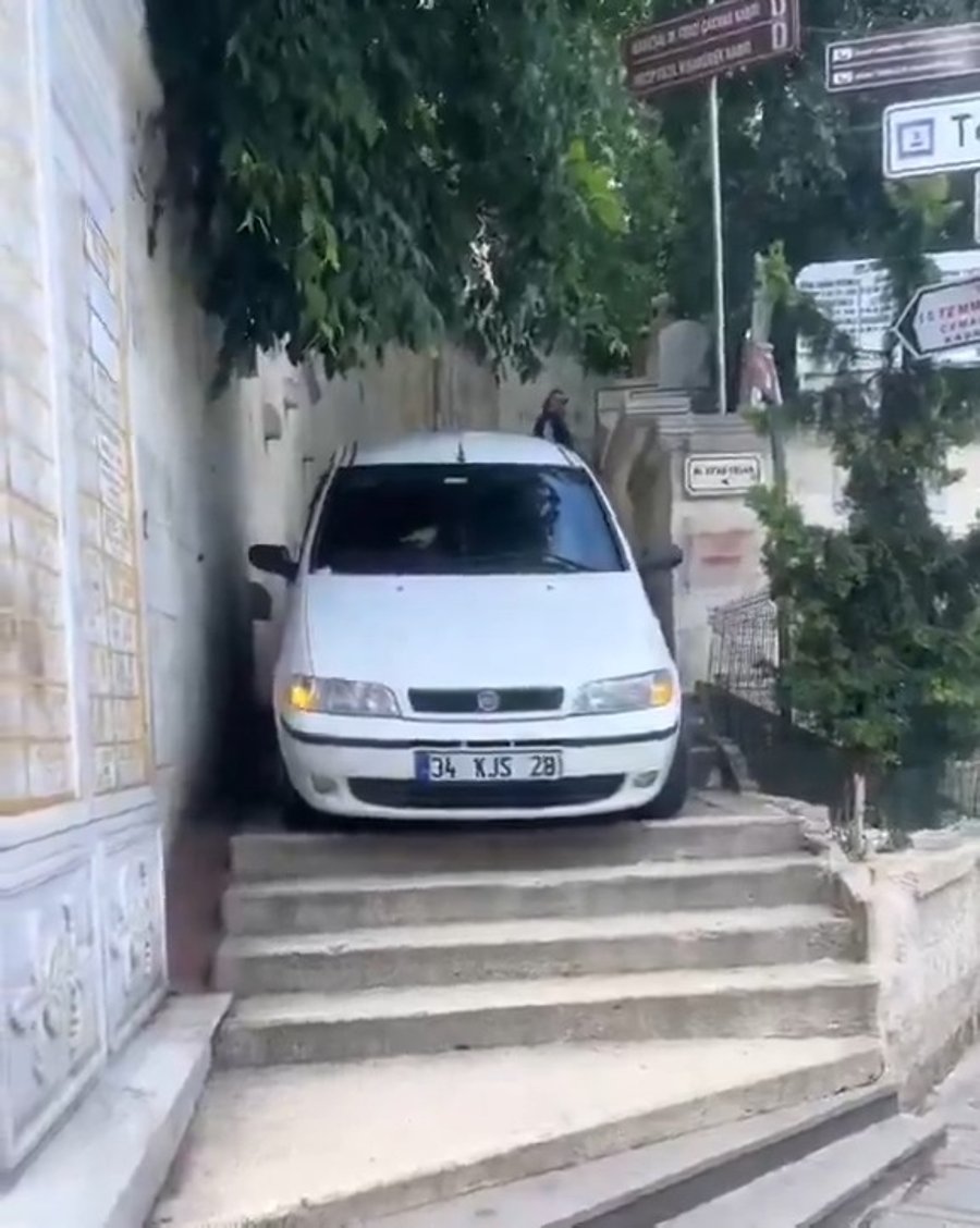 הנהג מנסה להיחלץ