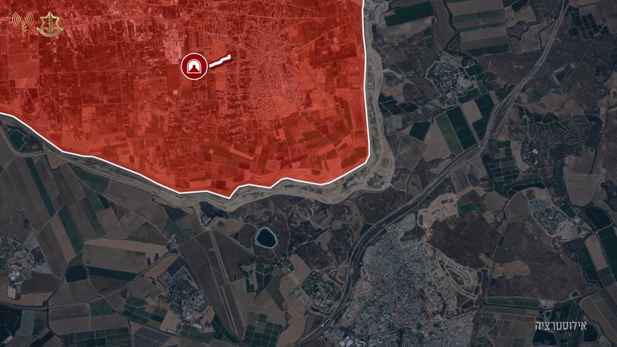 מיקום המנהרה שאותרה בעזה - והמרחק שלה מקו הרכבת הישראלי