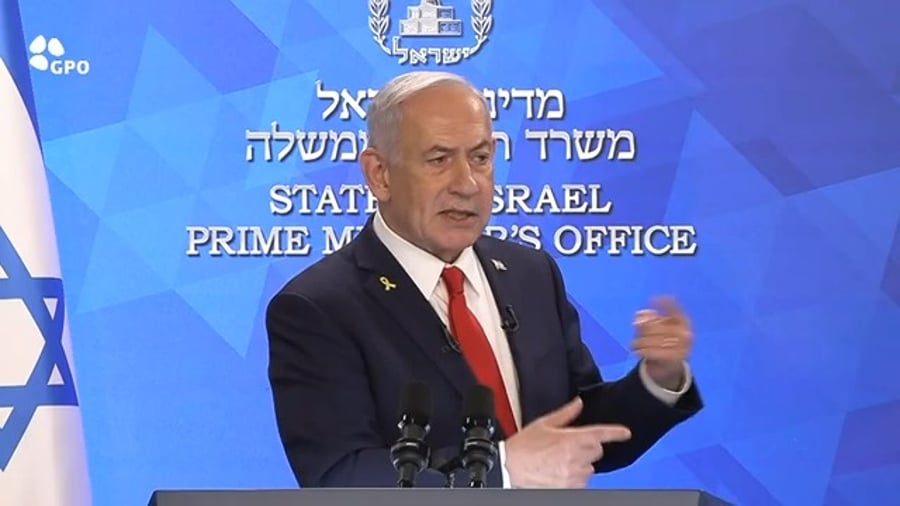 הצהרת נתניהו המלאה עם שאלות התקשורת