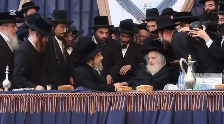 פגישתם ההיסטורית של הגר"מ שטרנבוך עם הגי"מ שכטר