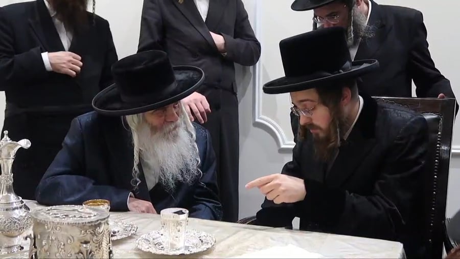 האדמו"ר מסאדיגורה בביקור אצל האדמו"ר מקרעטשניף י-ם 