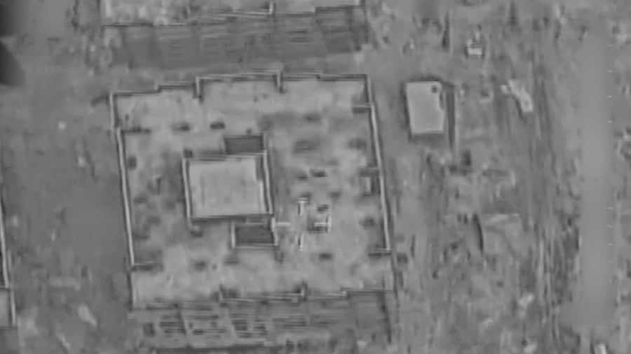 תיעוד מתקיפת מטרות טרור ברחבי העיר עזה