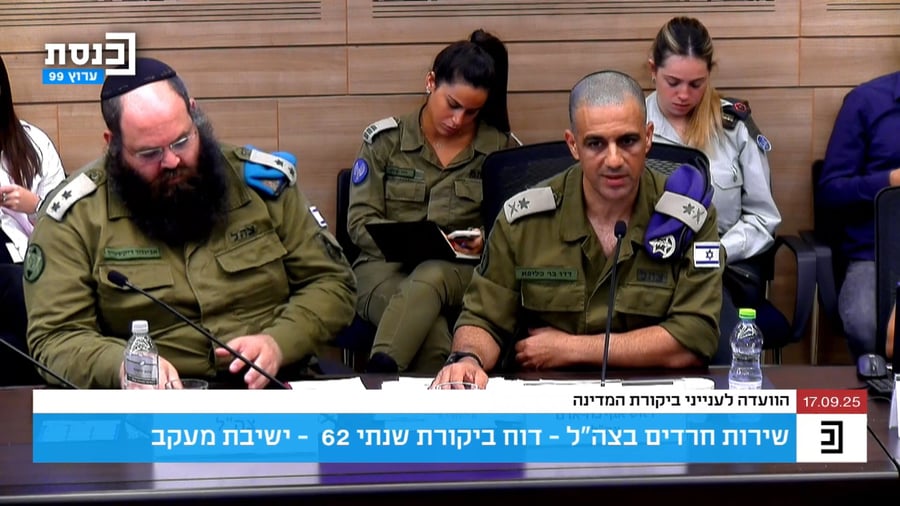 דיון בכנסת על גיוס חרדים