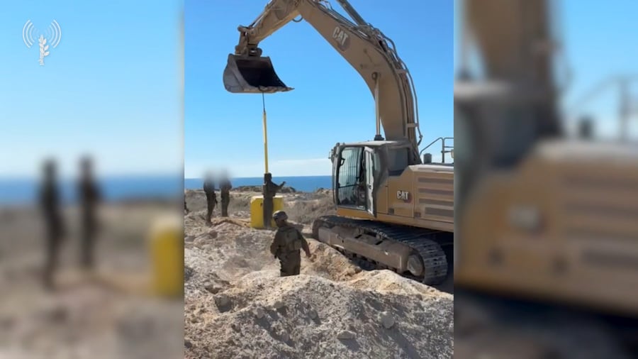 סימון הקו הצהוב ברצועה