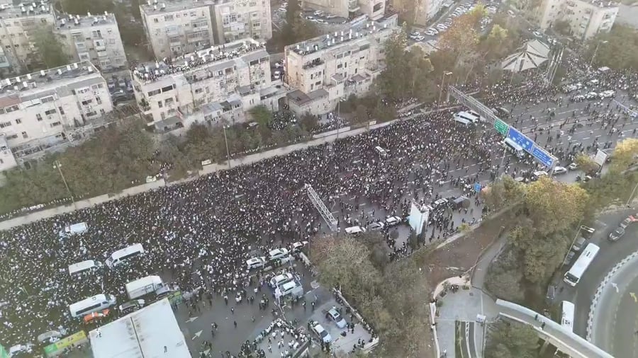 תיעוד ממעוף הרחפן עצרת המיליון תשפ"ו