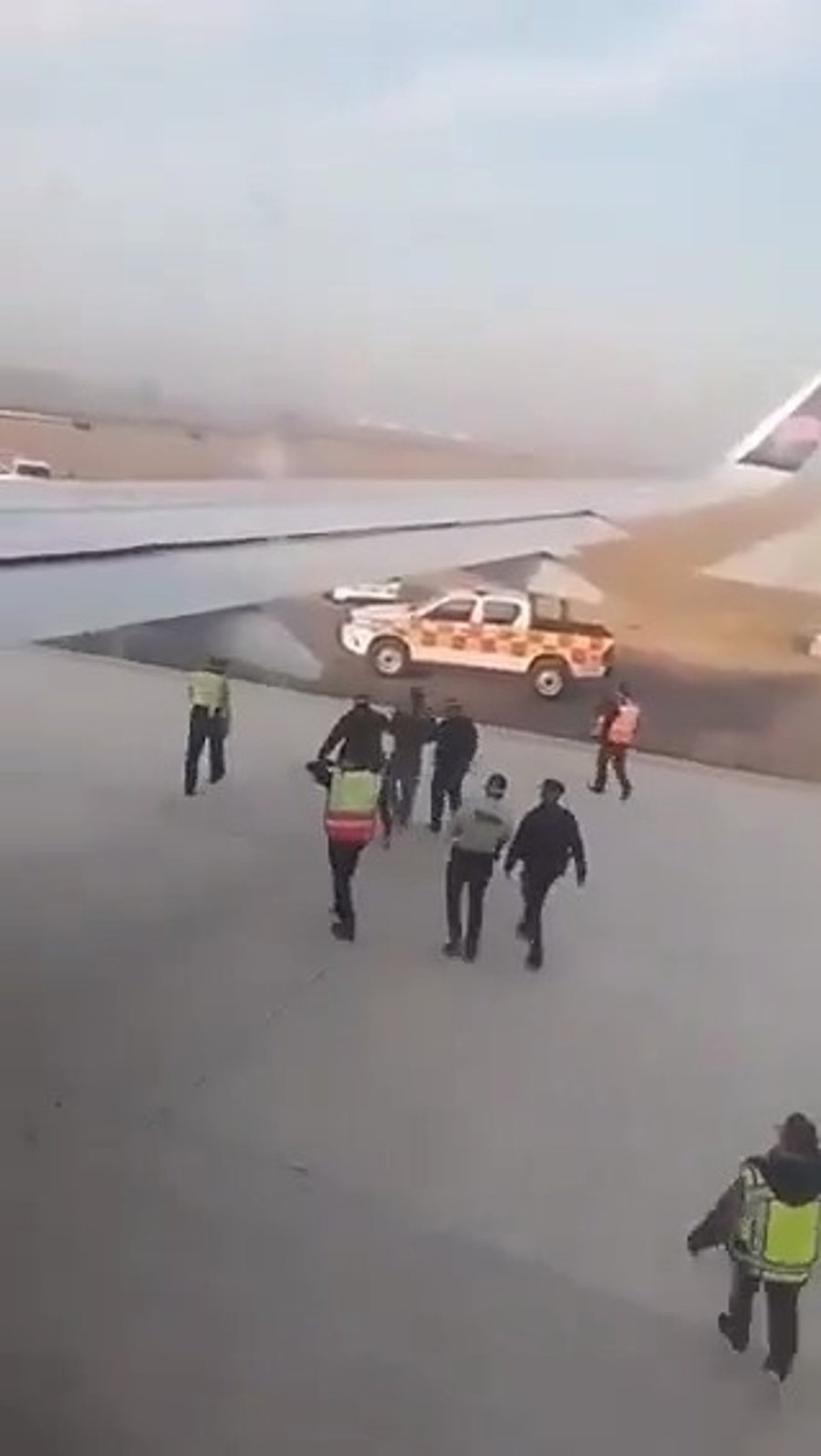 תיעוד העצר מתוך המטוס