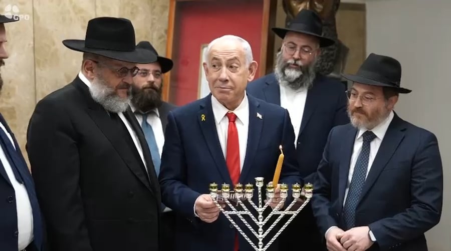 נתניהו בהדלקת נר שמיני של חנוכה