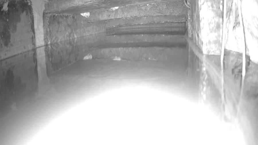 תיעוד מתוואי תת קרקעי שנאטם על ידי הכוחות