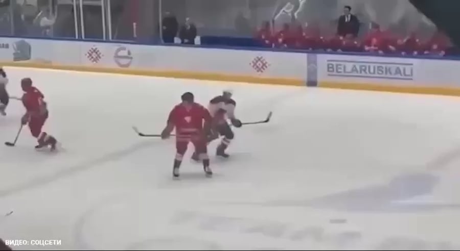 נשיא בלארוס נפגע במהלך משחק הוקי