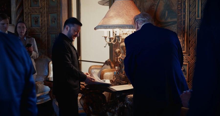 טראמפ וזלנסקי, אמש