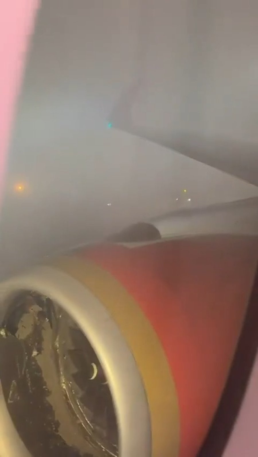 שברי המכולה בתוך המנוע