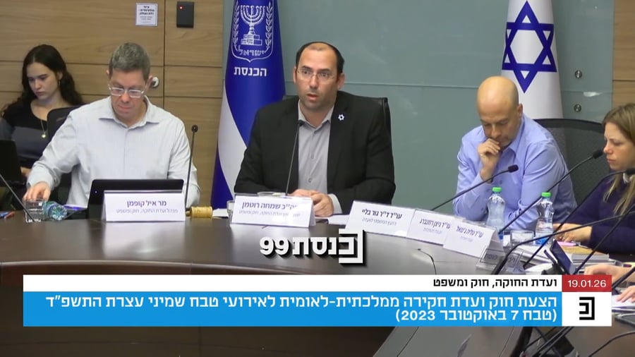 יו"ר ועדת חוקה בפתח דיון הוועדה