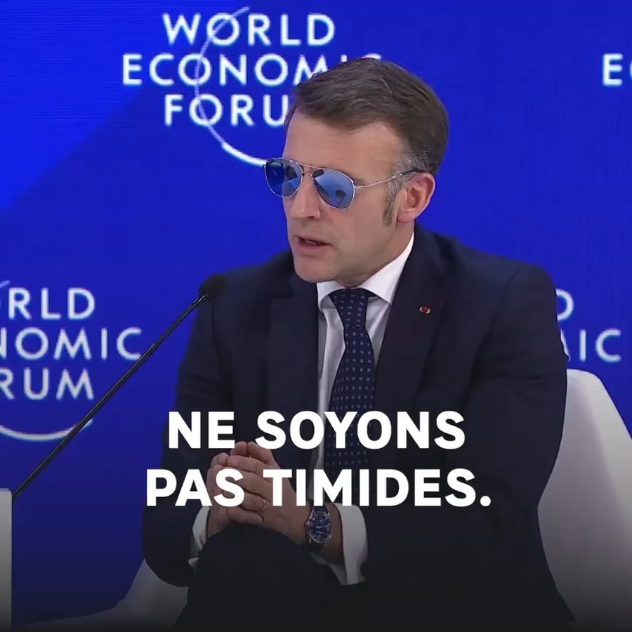 מקרון בדאבוס