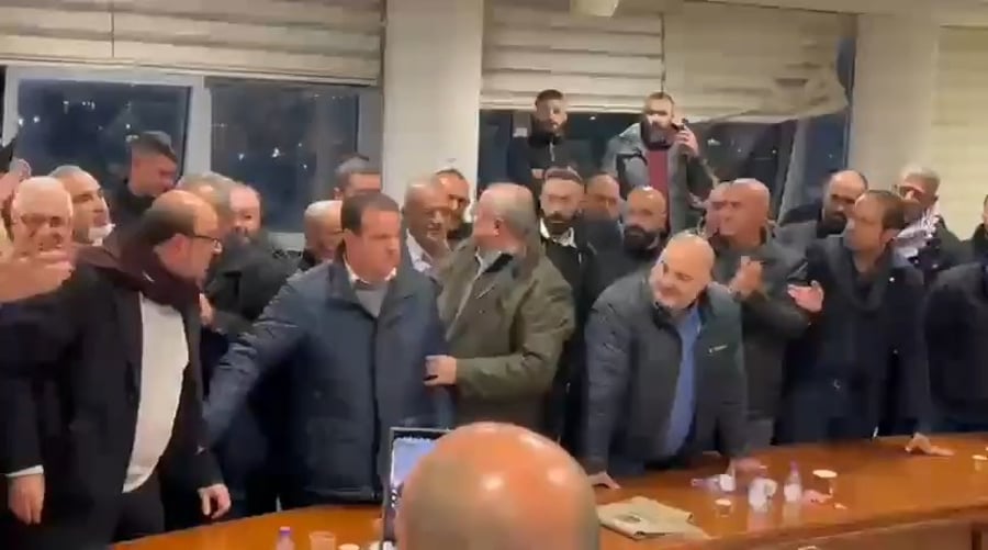 החגגיות בחתימת ההסכם בין המפלגות הערביות