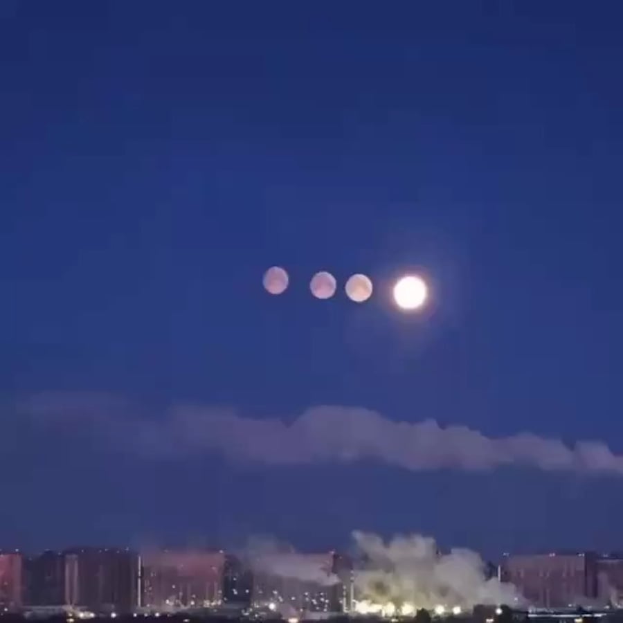 ירח משולש בשמי מוסקבה