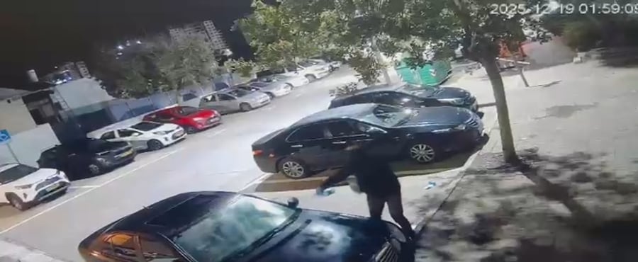 מצלמות האבטחה תיעדו את רגעי ההצתה