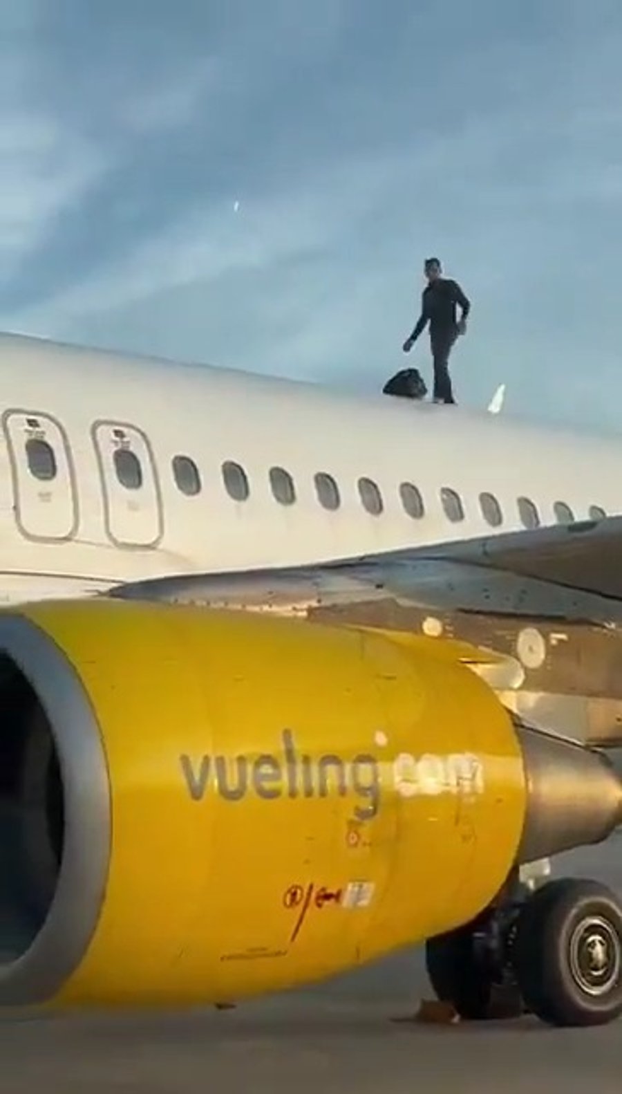 הנוסע על גג המטוס