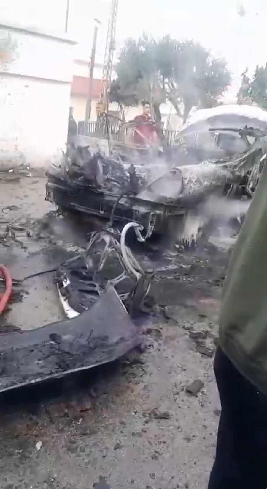 הרכב לאחר התקיפה