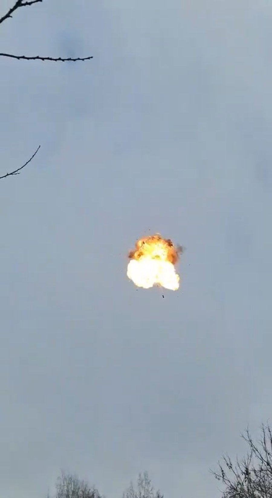 המטוס מחסל את ה-שאהד הרוסי