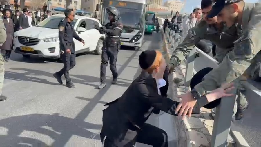 ההפגנה בכניסה לירושלים