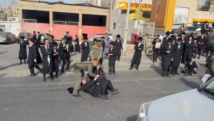 ההפגנה בכניסה לירושלים