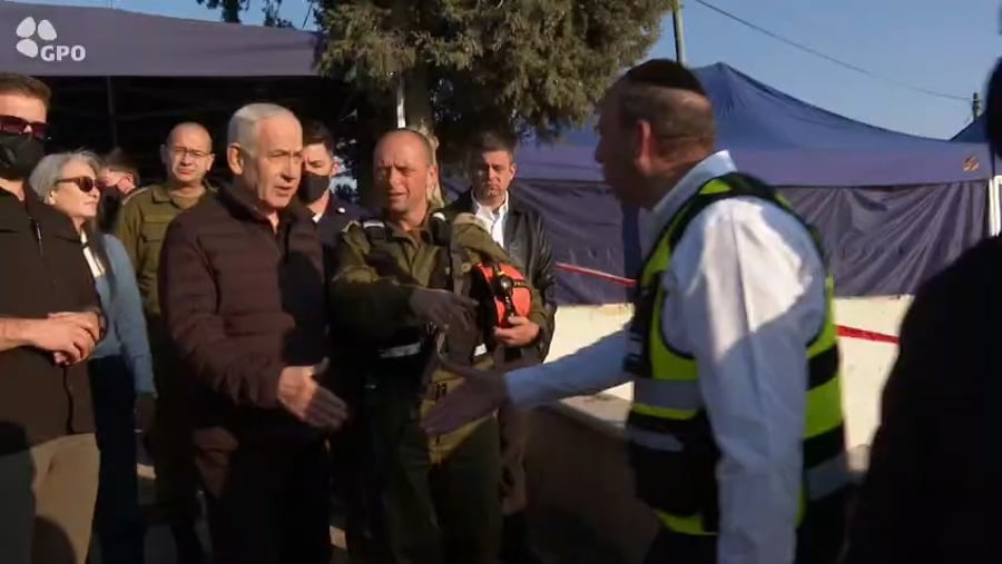 נתניהו בזירת הנפילה