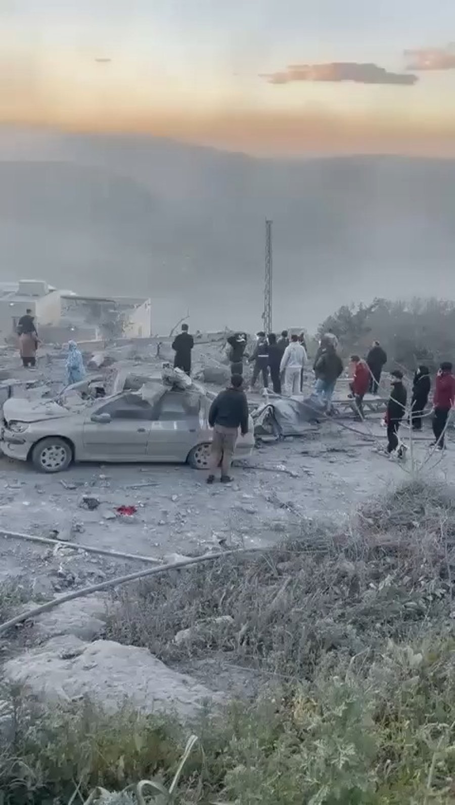 הנזק בכפר סיר אל-גרביה אחרי התקיפה