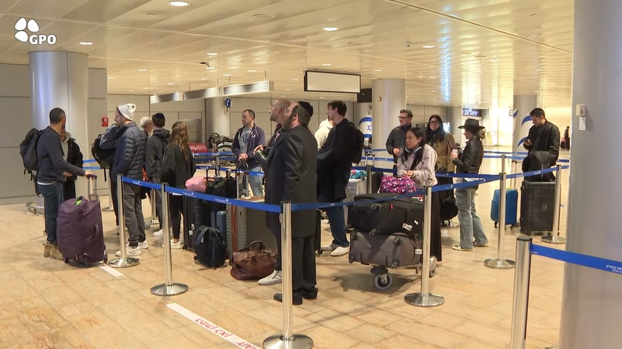 תיעוד מנתב״ג נוסעים בטיסות יוצאות