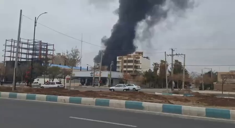 תקיפה של מאגר דלק ליד נמל התעופה בעיר כרמאן