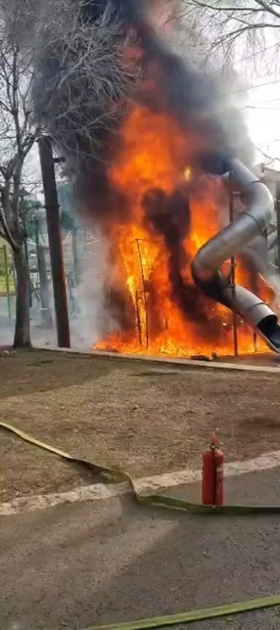 השריפה בגן סאקר, הבוקר