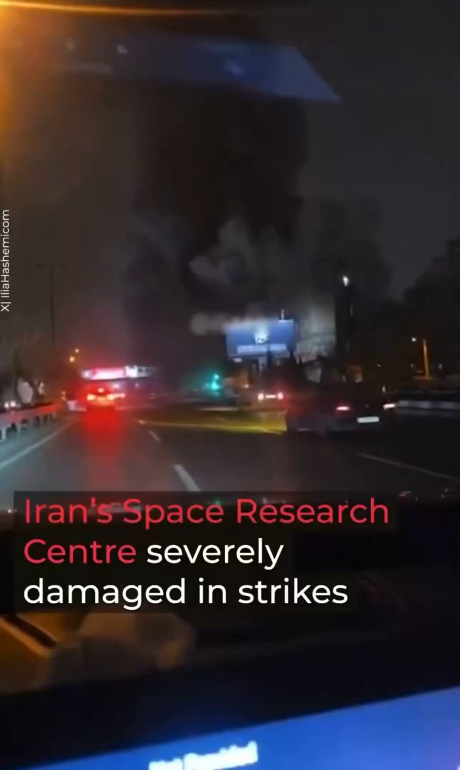 סרטון חדש מציג תקיפות אוויריות שפוגעות במרכז המחקר החלל של איראן במערב טהרן