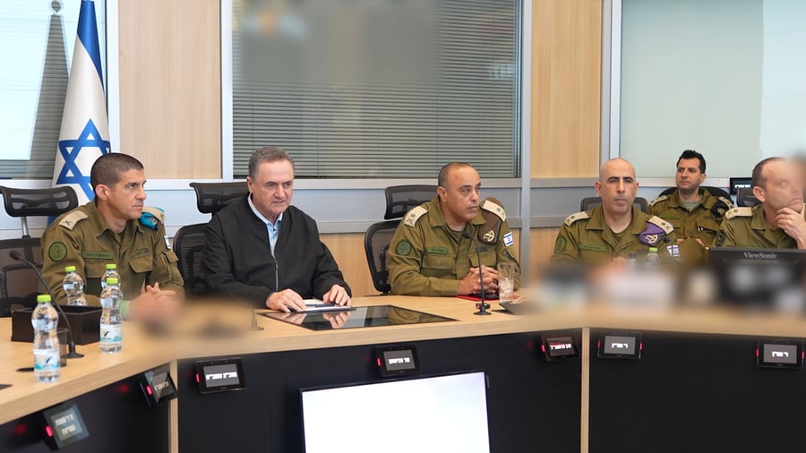 שר הביטחון ישראל כ"ץ בהערכת מצב