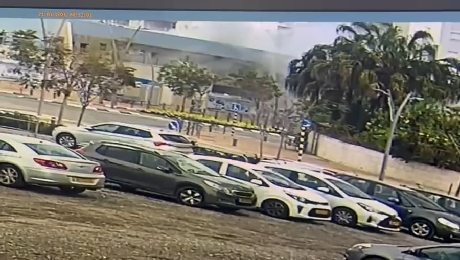 זירת הנפילה בגן הילדים מבחוץ